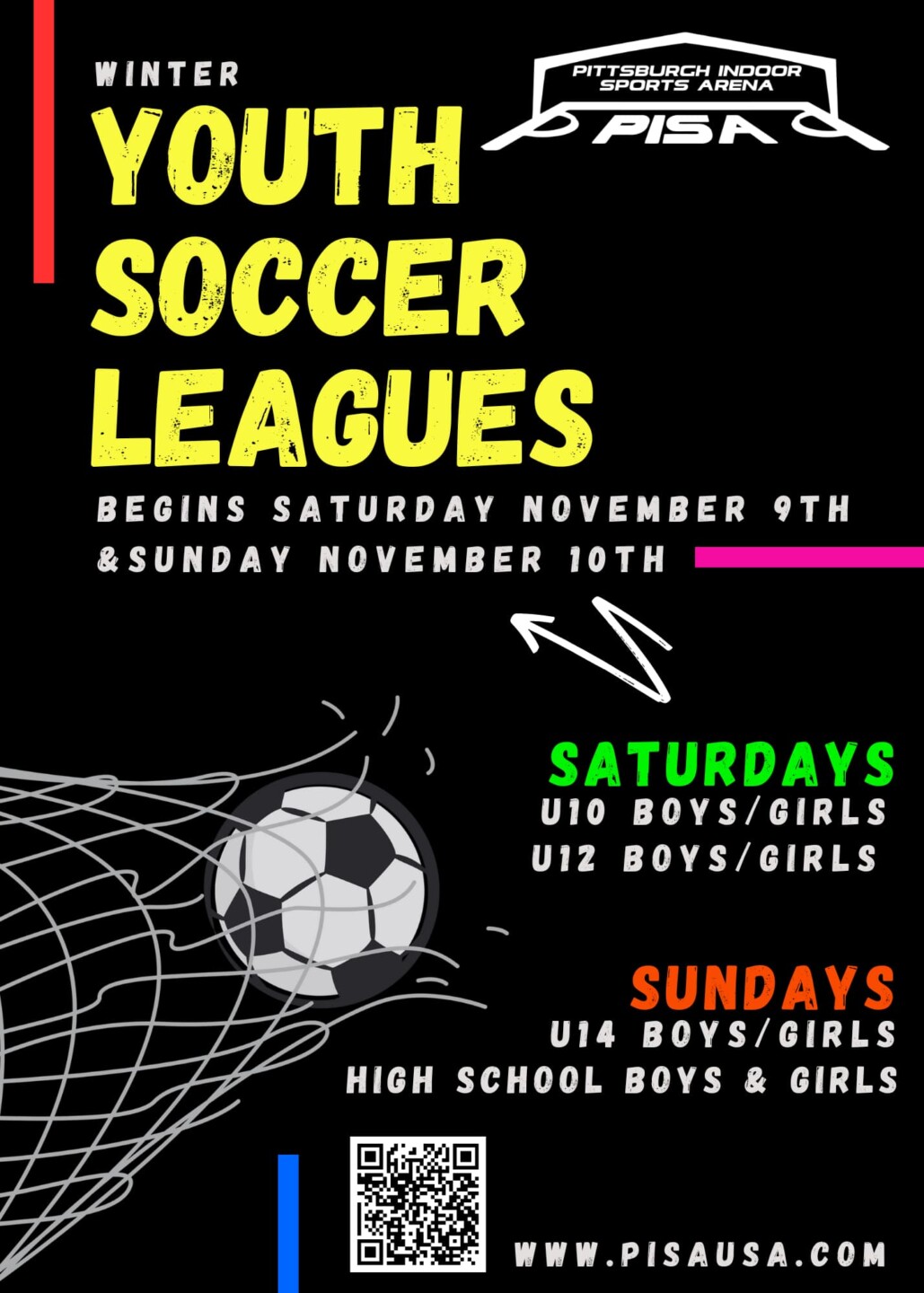 Winter Youth Soccer Leagues at Pittsburgh Indoor Sports Arena